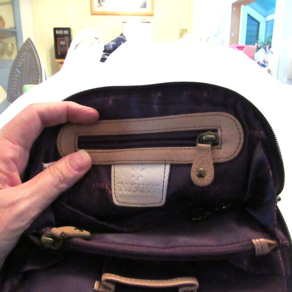 Anuschka Denim Paisley Floral Small Multi Compartment Zip-Around Organizer 8109 - Picture 7 of 8